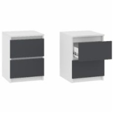 Тумба прикроватная Пехотин 2 НС 400x530x404 мм белый