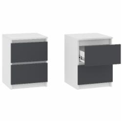 Тумба прикроватная Пехотин 2 НС 400x530x404 мм белый