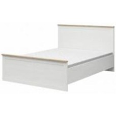 Кровать BRW 160А LOKSA 160x200 см сосна андерсен белая/дуб грандсон (S455-LOZ/160/A-APW)