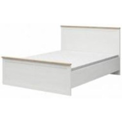 Кровать BRW 160А LOKSA 160x200 см сосна андерсен белая/дуб грандсон (S455-LOZ/160/A-APW)