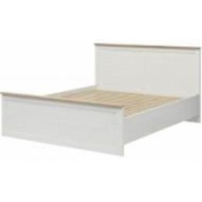 Кровать BRW 180А LOKSA 180x200 см сосна андерсен белая/дуб грандсон (S455-LOZ/180/A-APW)