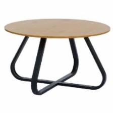 Стол обеденный Unique Furniture CESURA 800x800x450 мм дуб меламин/черный