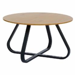 Стол обеденный Unique Furniture CESURA 800x800x450 мм дуб меламин/черный
