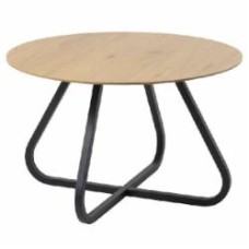 Стол обеденный Unique Furniture CESURA 1200x1200x750 мм дуб меламин/черный