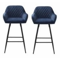 Стул барный Unique Furniture MILTON 520x920x510 мм 2 шт. синий
