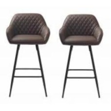 Стул барный Unique Furniture MILTON 520x920x510 мм 2 шт. темно-коричневый