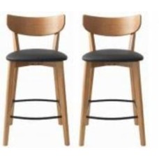 Стул барный Unique Furniture PERO 500x930x470 мм 2 шт. черный