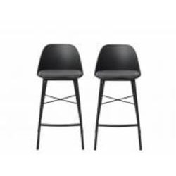 Стул барный Unique Furniture WHISTLER 530x930x480 мм 2 шт. черный
