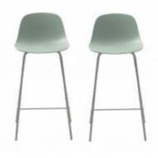 Стул барный Unique Furniture WHITBY 480x930x410 мм 2 шт. светло-зеленый