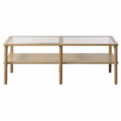 Стол журнальный Unique Furniture ELBA 1200x600x410 мм дуб натуральный/прозрачный (48510200 )