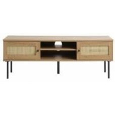 Тумба под ТВ Unique Furniture PENSACOLA 2д 1200x430x400 мм дуб меламин/натуральный полиротанг (44642023)