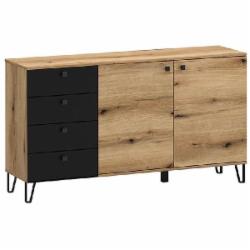 Комод Lagom 2д4ш Вейл 390x803x1461 мм дуб эвок/чорный