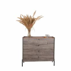 Комод Lion Wood 4ш ЛДСП 1000x900x450 мм шварцвальд/шварцвальд