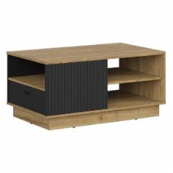 Стол журнальный BRW ZENDA 1ш 1000x600x480 мм черный/ дуб вотерфорд (S617-LAW1S-DWF/CA )