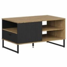 Стол журнальный BRW ZENDA 1ш 1000x600x540 мм черный/ дуб вотерфорд (S617-LAW1S/U-DWF/CA )