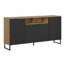 Комод BRW ZENDA 4д 1800x905x420 мм дуб вотерфорд/чорный (S617-KOM4D/U-DWF/CA)