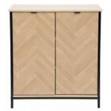 Комод Homla SWEN 2д металлические ножки 800x880x400 мм черный/натуральный (227448)