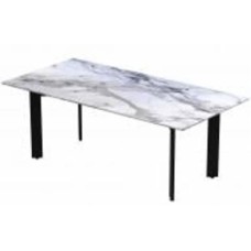 Стол журнальный Aqua Rodos KALI LOREAL BLUE 1200x600x450 мм черный/мрамор светлый