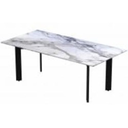 Стол журнальный Aqua Rodos KALI LOREAL BLUE 1200x600x450 мм черный/мрамор светлый