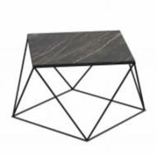 Стол журнальный Aqua Rodos Локка NAMIBIA BLACK 600x600x450 мм черный/черный