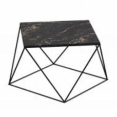 Стол журнальный Aqua Rodos Локка RICHMOND BLACK 600x600x450 мм черный/черный