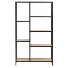 Стеллаж Unique Furniture ALTINO 1460х800х350 мм черный/меламин дуб дикий (46900001)