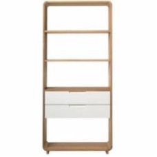 Стеллаж Unique Furniture AMALFI 1940х820х300 мм дуб натуральный/белый (36382231)