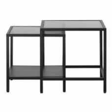 Стол журнальный Unique Furniture BRONCO комплект 500/450x500/450x500/450 мм черный/прозрачный (48440600 )