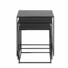 Комплект столиков Unique Furniture PEBBLE 400-450-500x400-450-500x400-450-500 мм черный/черный (44540600 )