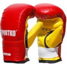 Боксерские перчатки SPORTKO 3004 4oz красный с белым