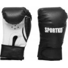 Боксерские перчатки SPORTKO 3006 6oz черный с белым