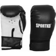 Боксерские перчатки SPORTKO 3007 7oz черный с белым