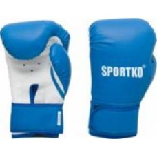 Боксерские перчатки SPORTKO 3008 8oz голубой с белым