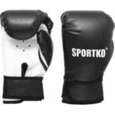 Боксерские перчатки SPORTKO 3010 10oz черный с белым