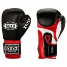 Боксерские перчатки KRBG-165-16 16oz черный с красным