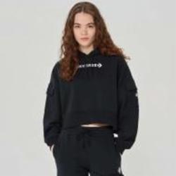 Джемпер Converse FASHION CROP HOODIE 10024527-001 р.L черный