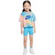 Комплект детской одежды Nike BOXY TEE & BIKE SHORT SET 36K457-F85 разноцветный