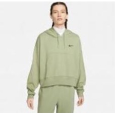 Джемпер Nike W NSW JRSY OS PO HOODIE DM6417-386 р.S зеленый