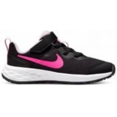 Кроссовки для девочек демисезонные Nike REVOLUTION 6 DD1095-007 р.28,5 черные