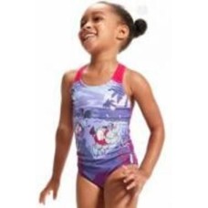 Купальник Speedo LTS BCK 1PC XBCK IF PURPLE/PINK 8-00314214805 р.100 разноцветный