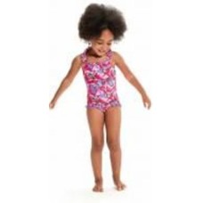Купальник Speedo LTS DIGI FRILL TRSP IF PINK/PURPLE 8-00314614807 разноцветный