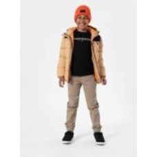 Пуховик для мальчиков демисезонный 4F DOWN JACKET M115 4FJAW22TDJAM115-83S бежевый