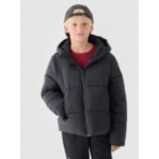Пуховик для хлопчиків зимовий 4F DOWN JACKET M463 4FJWAW24TDJAM463-20S р.140 черный