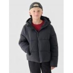 Пуховик для хлопчиків зимовий 4F DOWN JACKET M463 4FJWAW24TDJAM463-20S р.140 черный