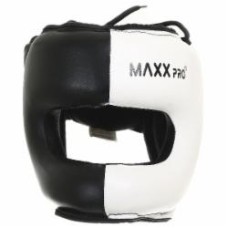 Шлем боксерский MaxxPro р. L AHG-700 Black/White vynil L черныйбелый