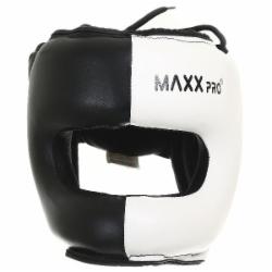 Шлем боксерский MaxxPro р. L AHG-700 Black/White vynil L черныйбелый