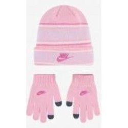 Шапка Nike MULTI STRIPE BEANIE SET 8A3047-A0W р.one size розовый