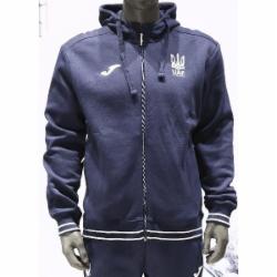 Джемпер Joma CHAQUETA CON CAPUCHA STAFF PASEO FED. FUTBOL UCRANIA AT11401A3121 р.XL синий