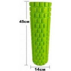 Ролик массажный EasyFit Grid Roller v2.1 салатовый 45 см