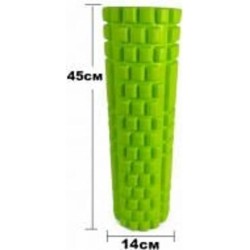 Ролик массажный EasyFit Grid Roller v2.1 салатовый 45 см